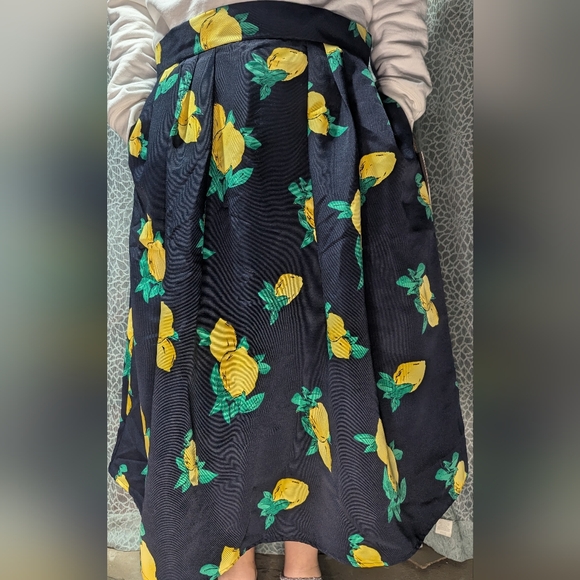 Eva Mendes Lemon Print Midi Skirt Size 18 NWT - Picture 3 of 10